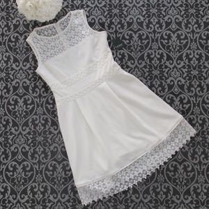 NWT Ralph Lauren White Illusion Lace Skater Dress